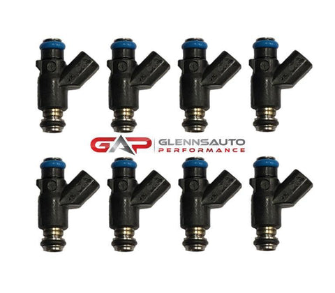 Glenn's Auto Performance New Set of 8 Delphi 50lb Truck Height Fuel Injectors