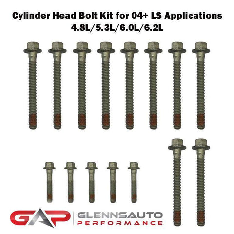 Glenn's Auto Performance PAIR of Cylinder Head Bolt Kits for 2004+ LS Engines