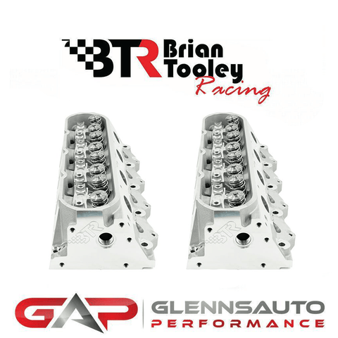PAIR of BTR Canted Valve CNC Ported Rectangular (LS3) Port Cylinder Heads (6-Bolt) - Bare or Assembled