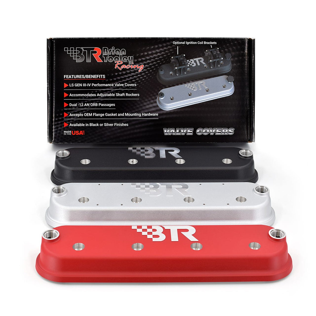 BTR LS Valve Cover Set Pair W LOGO Glenn s Auto Performance BTR LS Valve Cover Set Pair W LOGO Glenn s Auto Performance