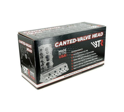 PAIR of BTR Canted Valve CNC Ported Rectangular (LS3) Port Cylinder Heads (6-Bolt) - Bare or Assembled