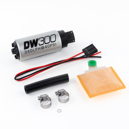 DEATSCHWERKS DW300 FUEL PUMP w/ UNIVERSAL INSTALL KIT - 340 LPH - 9-301-1000