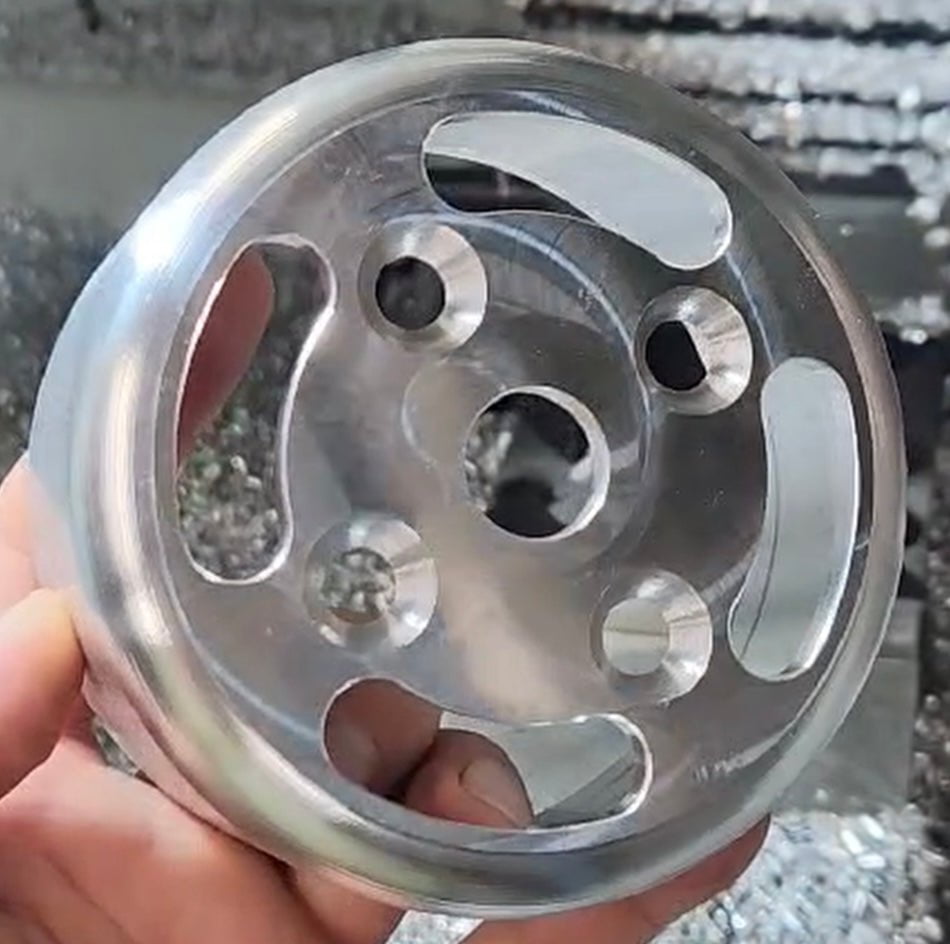 4.5-Inch 25% Overdriven Water Pump Pulley for PRW 1999-2007 GM Truck W ...