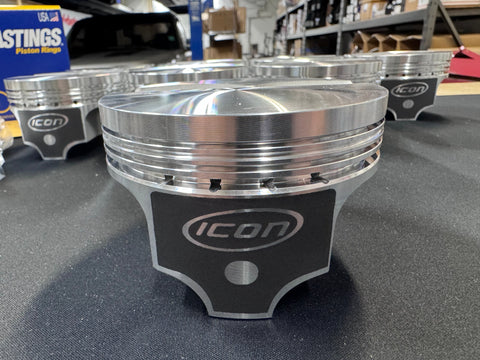 ICON FHR Series Forged Pistons for Gen 3/4 LS (6.125” rod length) - Set of 8