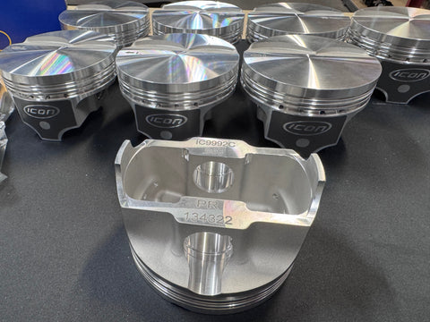 ICON FHR Series Forged Pistons for Gen 3/4 LS (6.125” rod length) - Set of 8