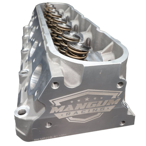 Mangum Racing 229cc LS1 Style CNC Ported Cathedral Cylinder Heads PAIR - Assembled - 4 Bolt