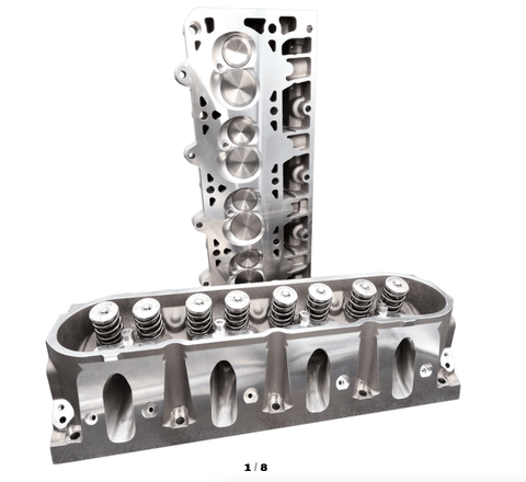 Mangum Racing 235cc CNC Ported Cathedral Cylinder Heads PAIR - Assembled - 6 Bolt
