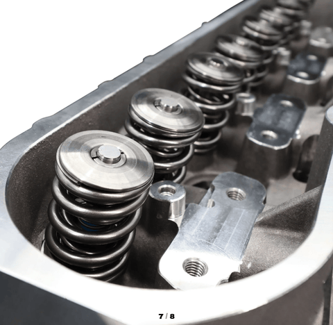 Mangum Racing 235cc CNC Ported Cathedral Cylinder Heads PAIR - Assembled - 6 Bolt