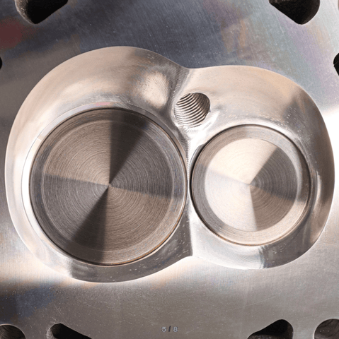 Mangum Racing 235cc CNC Ported Cathedral Cylinder Heads PAIR - Assembled - 6 Bolt