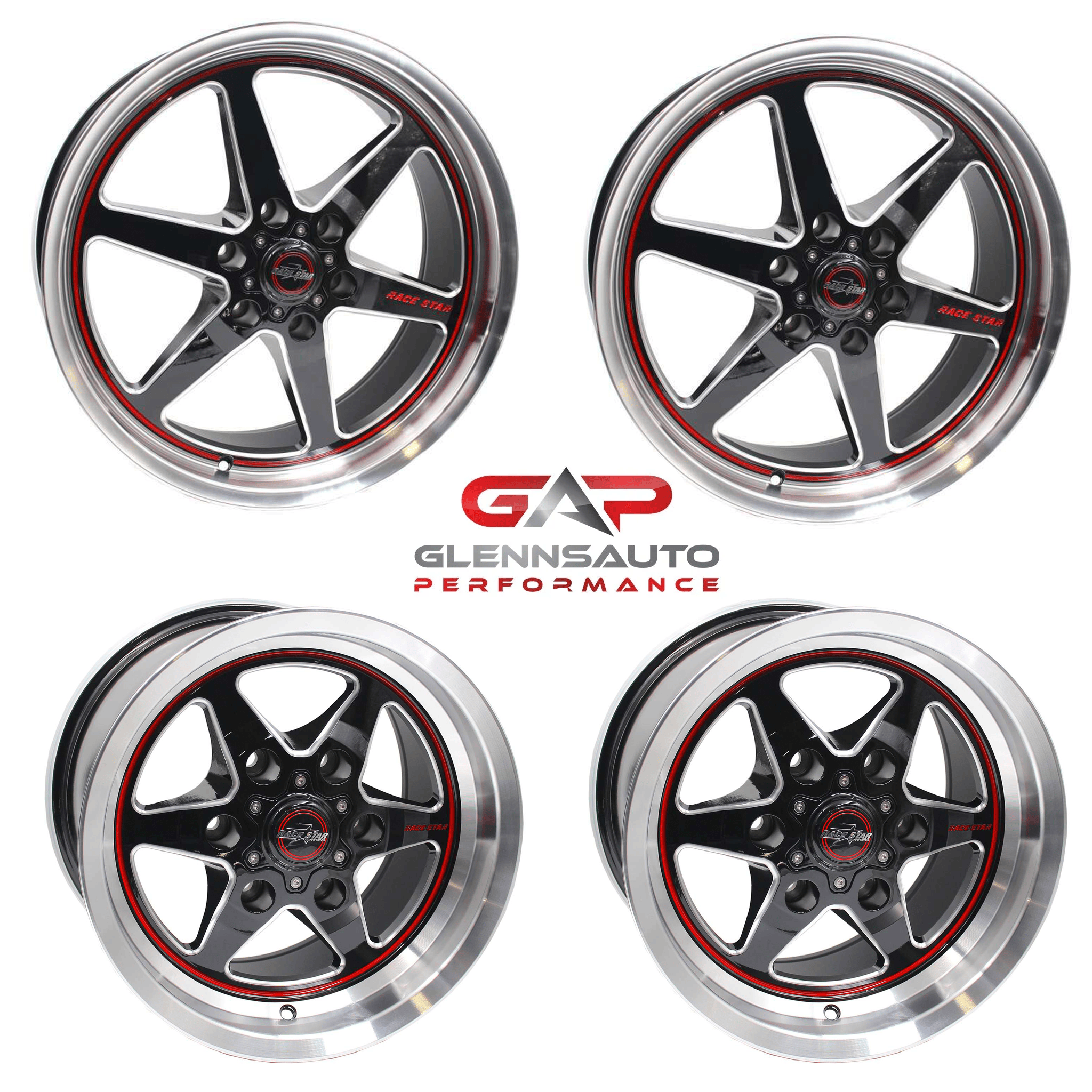 1999-2014+ GM Truck 93 Truck Star 4-Wheel DragPak (Black/Machined)