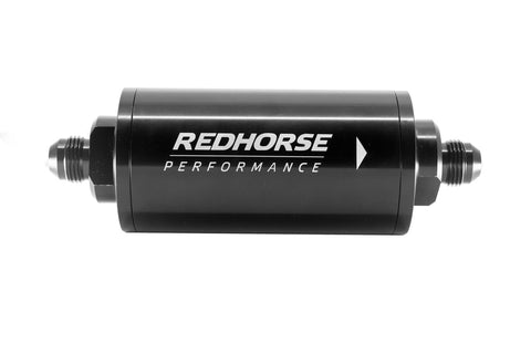 Redhorse Performance Black / -06 AN / 10 Redhorse Universal 6" In-Line High Flow Race Fuel Filter