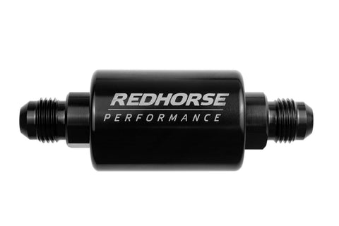 Redhorse Performance Black / -06 AN / 100 Redhorse Universal Compact In-Line High Flow Fuel Filter