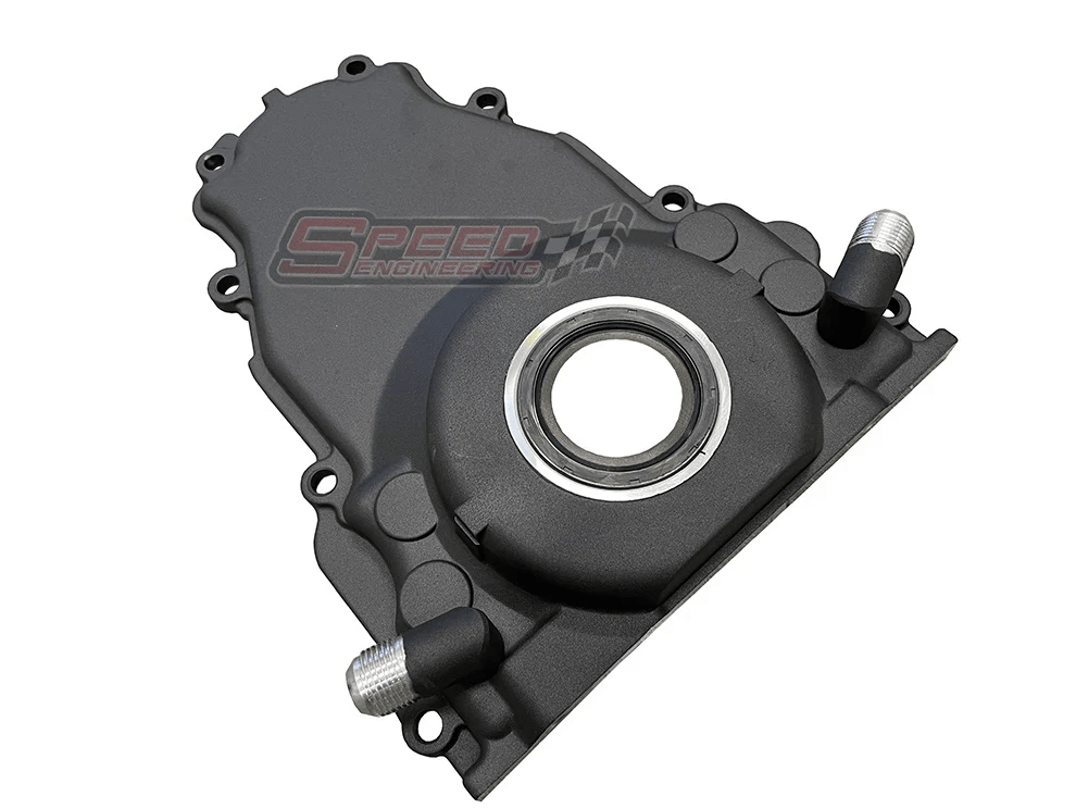 Speed Engineering LS Gen 3 Front Timing Chain Cover w/ Dual Turbo Oil Drains