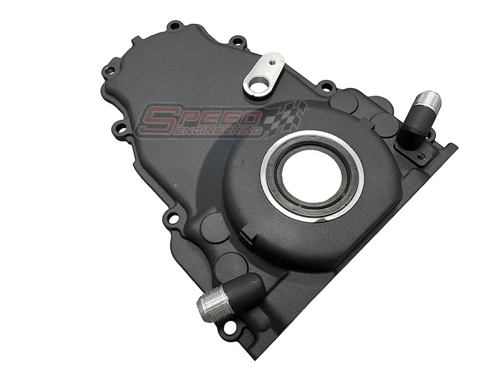 Speed Engineering LS Gen 4 Front Timing Chain Cover w/ Dual Turbo Oil Drains