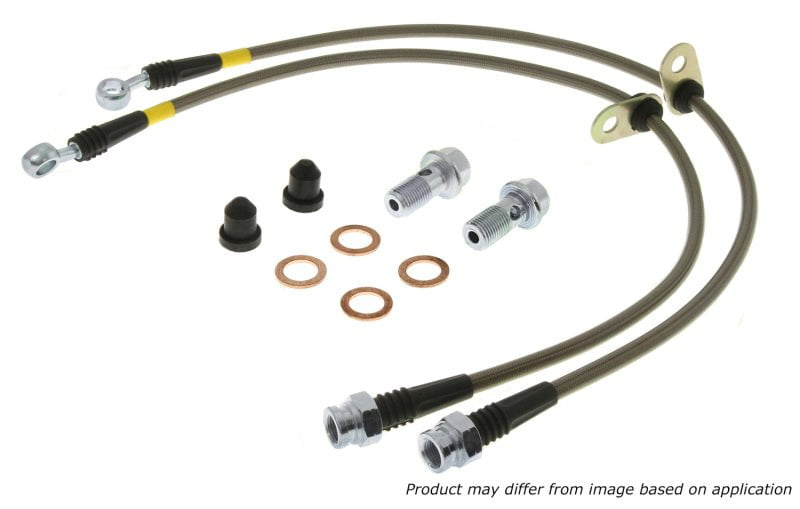 StopTech 1999-2007c GM Truck Front Braided Stainless Brake Hose Kit