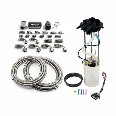 DW400 Drop In Fuel Pump Module Kit w/ Return Plumbing Kit for 99-09 GM Truck
