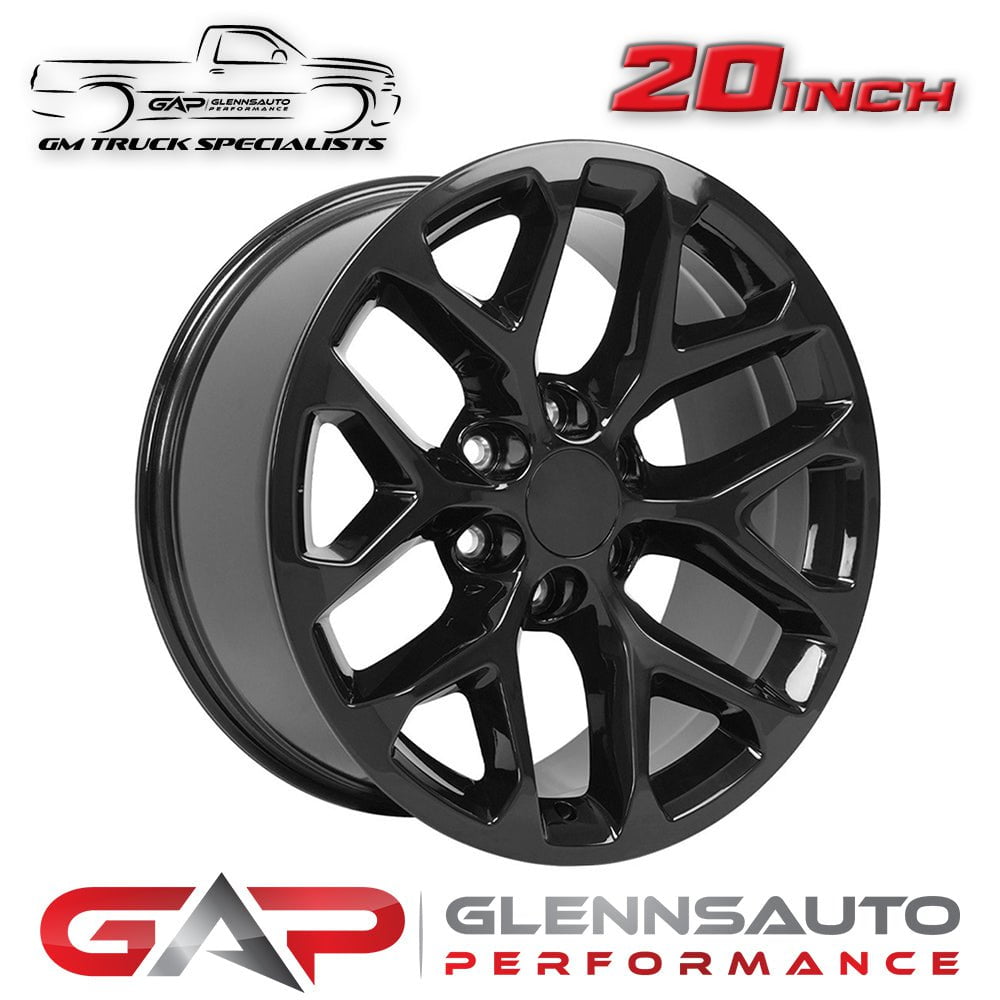 6-Lug 20x9 Gloss Black GMC 