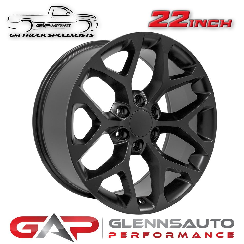 6-Lug 22x9 Satin Black GMC 