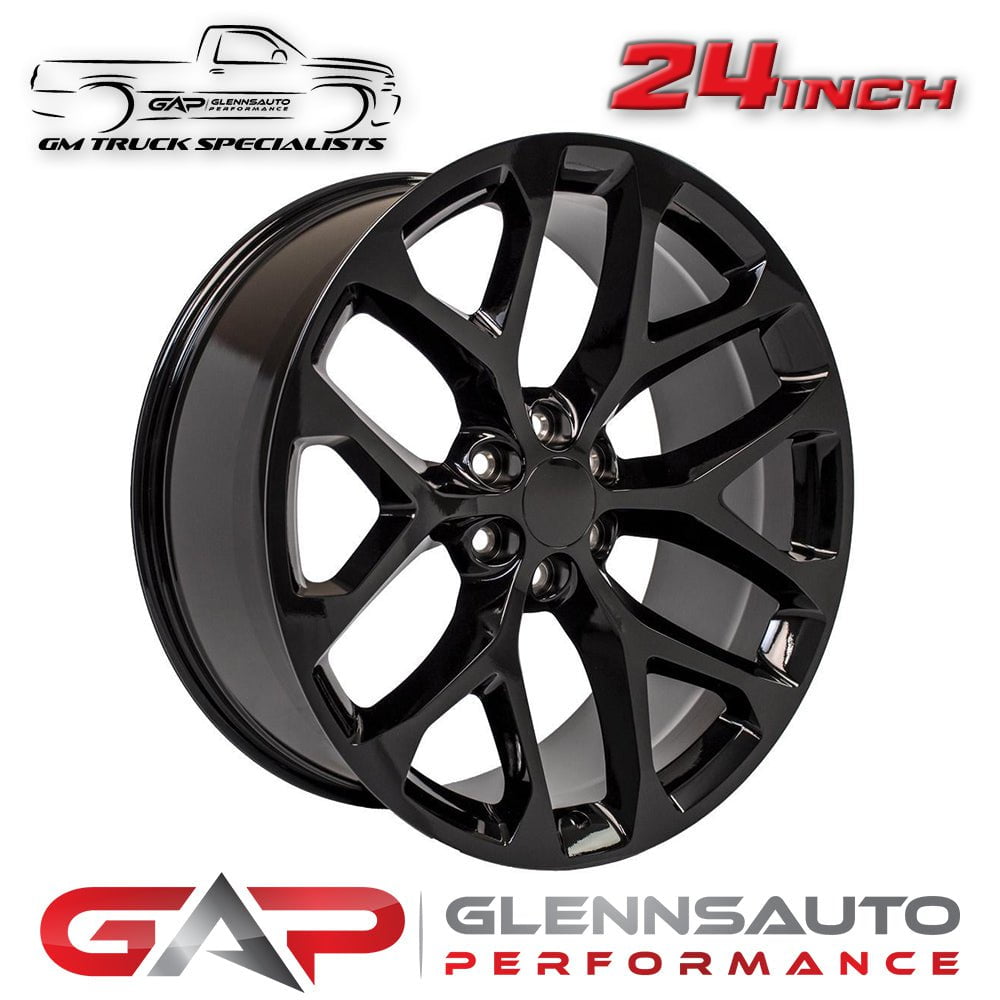 6-Lug 24x10 Gloss Black GMC 