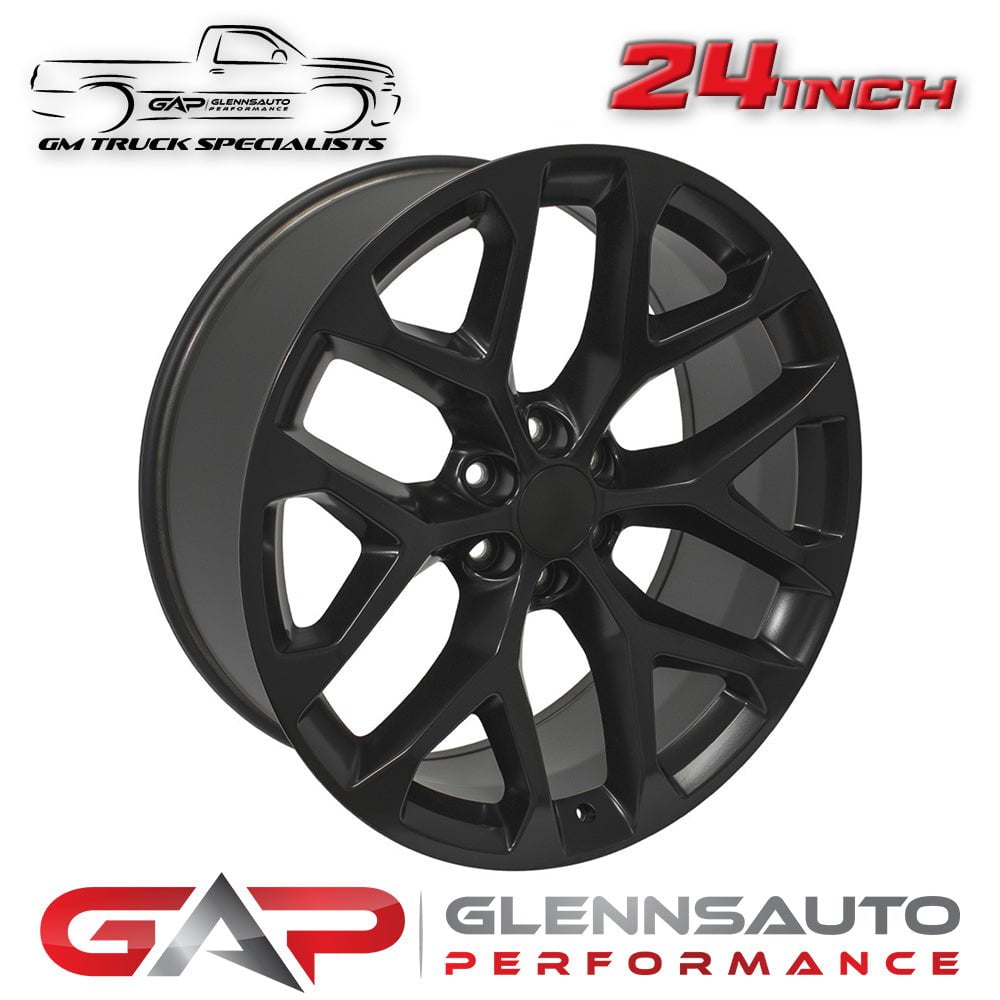 6-Lug 24x10 Satin Black GMC 