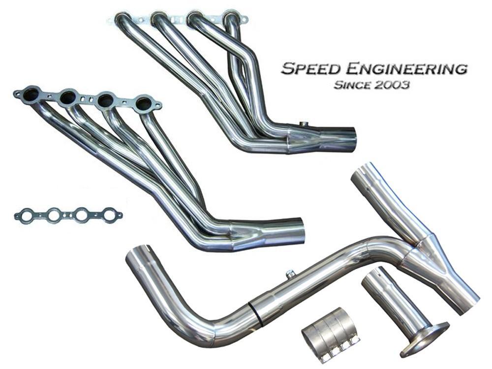 SPEED ENGINEERING LONG TUBE HEADERS & Y-PIPE 99-06 GM TRUCK