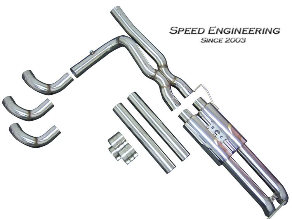 SPEED ENGINEERING TRUE DUAL EXHAUST (AXLE DUMP) 99-18 GM TRUCK
